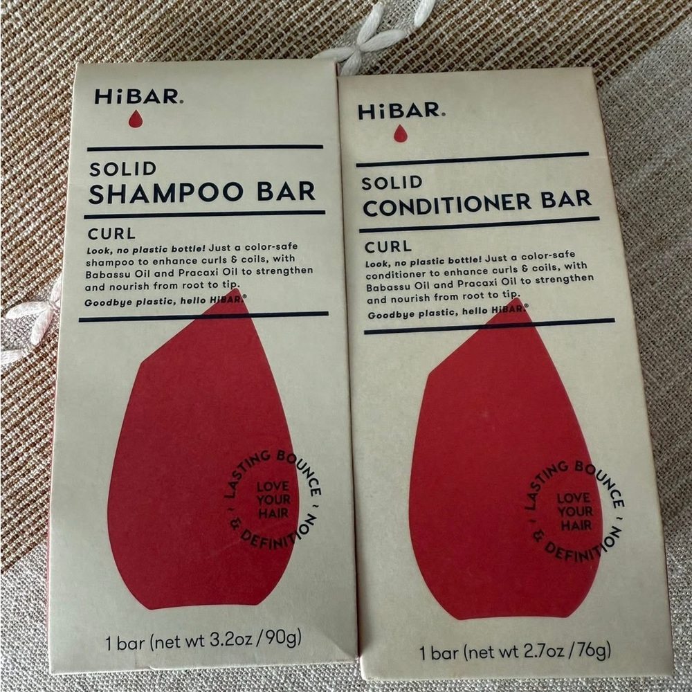 HiBAR Solid Shampoo and Conditioner Bar Set—Curly Hair